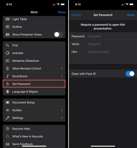 how to require password to open iphone
