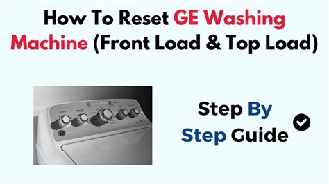 how to reset a ge front load washing machine
