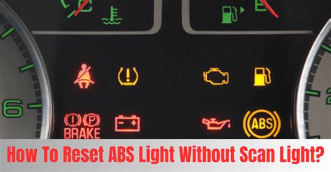 how to reset abs module without scan tool