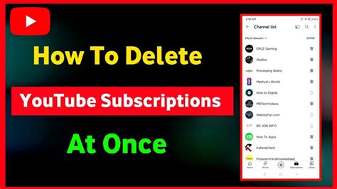 how to reset all subscriptions on youtube