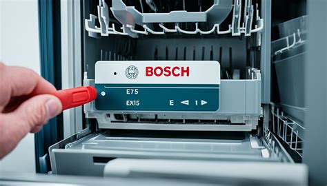 how to reset bosch dishwasher after e15 code