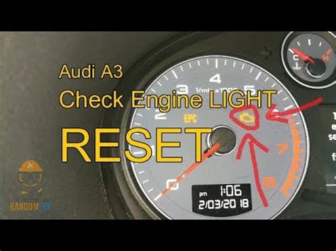 how to reset check engine light audi a3