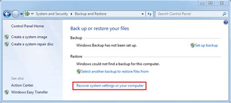 how to reset computer to factory settings windows 7 without disc