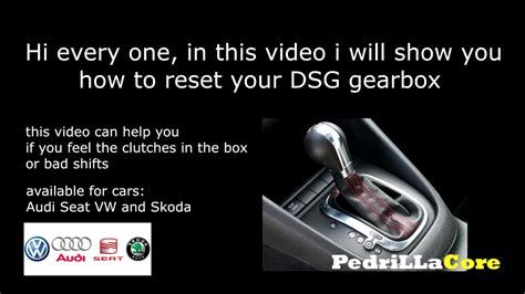 how to reset dsg gearbox with vcds
