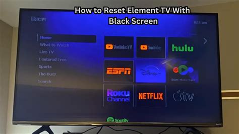 how to reset element tv when screen is black