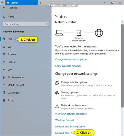 how to reset ethernet adapter windows 10