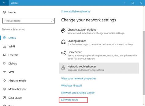 how to reset ethernet adapter windows 10 using command line