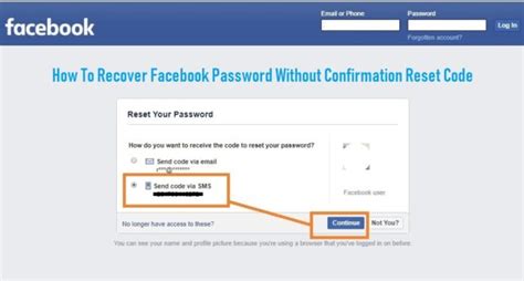 how to reset facebook password without code