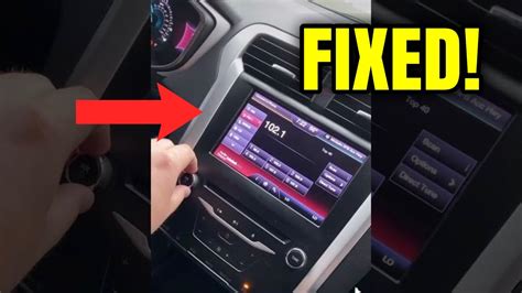 how to reset ford fusion screen 2013