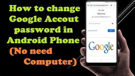 how to reset google password on android phone