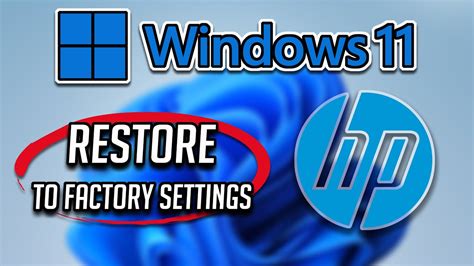 how to reset hp computer to factory settings windows 11