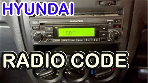 how to reset hyundai getz radio code