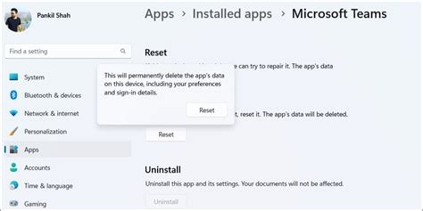 how to reset microsoft teams app on mac