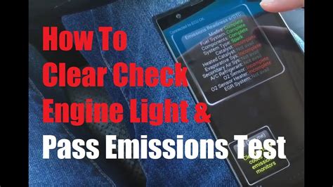 how to reset my check engine light to pass emissions