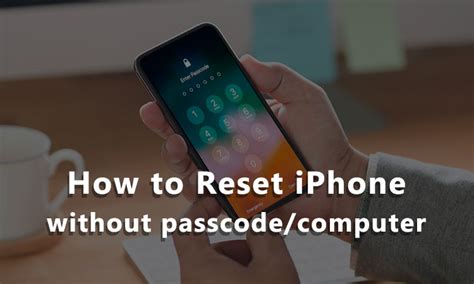 how to reset passcode on iphone 11 without computer