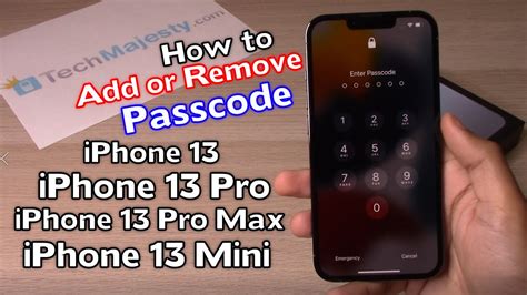 how to reset passcode on iphone 13 pro max