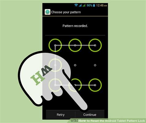 how to reset pattern lock on android tablet