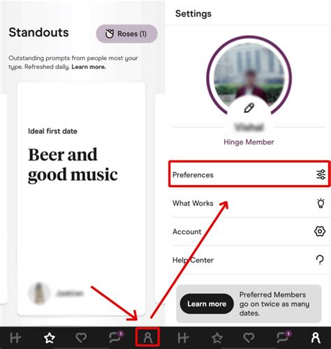 how to reset preferences on hinge