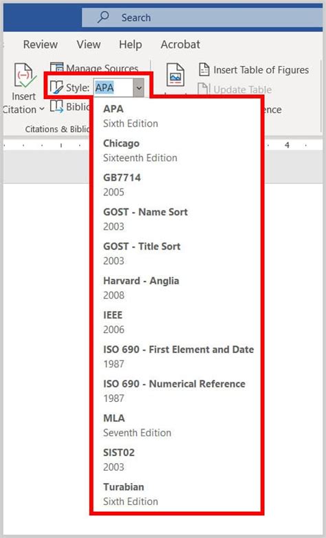 how to reset references in word