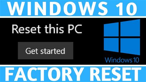 how to reset to factory settings computer