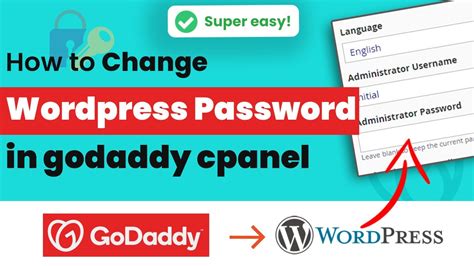 how to reset wordpress password godaddy