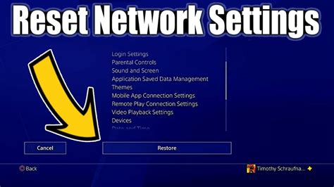 how to reset your network settings on ps4