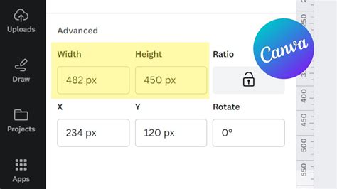 how to resize dimensions on canva