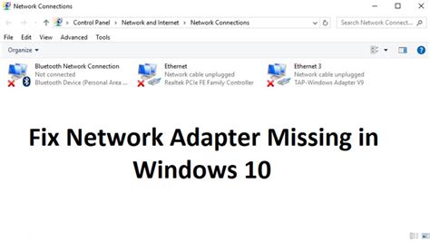 how to resolve network adapter problem in windows 10