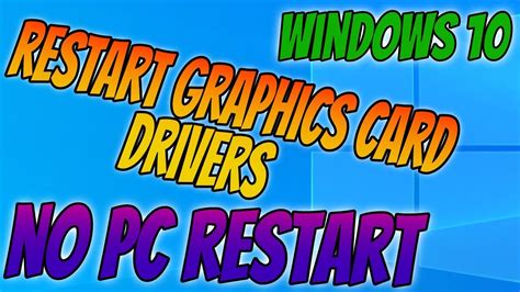 how to restart computer graphics card