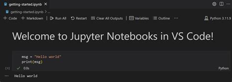 how to restart jupyter notebook in vscode