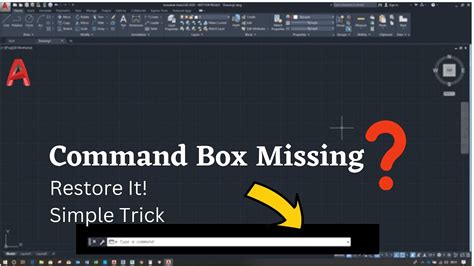 how to restore missing command line in autocad