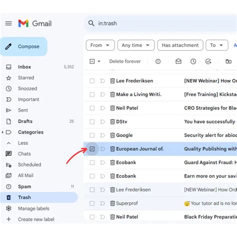 how to retrieve email of gmail