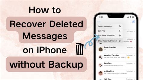 how to retrieve messages on iphone without backup