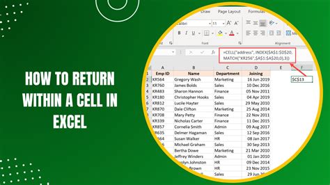 how to return within an excel cell on a mac