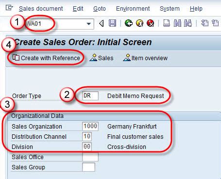 how to reverse debit memo in sap