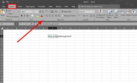 how to reverse strikethrough in excel