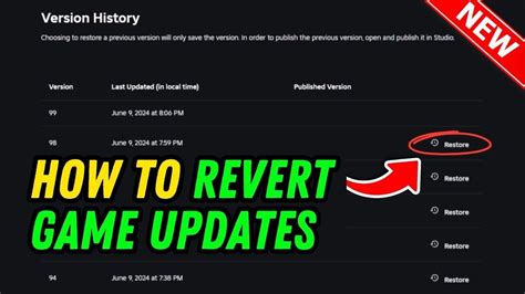 how to revert roblox studio game version