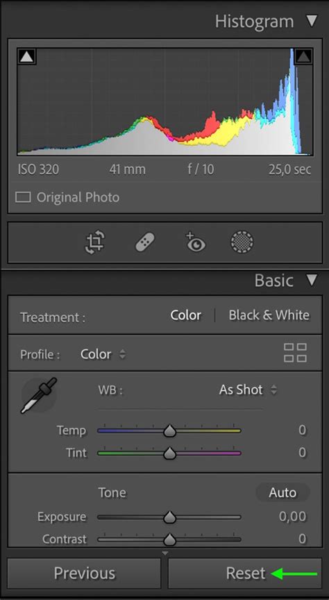 how to revert to original in lightroom cc