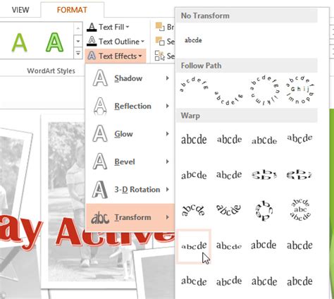 how to rotate word art in powerpoint