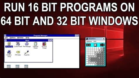how to run 16 bit dos program in windows 10