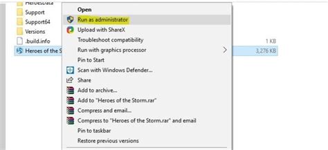 how to run a file as administrator windows 10