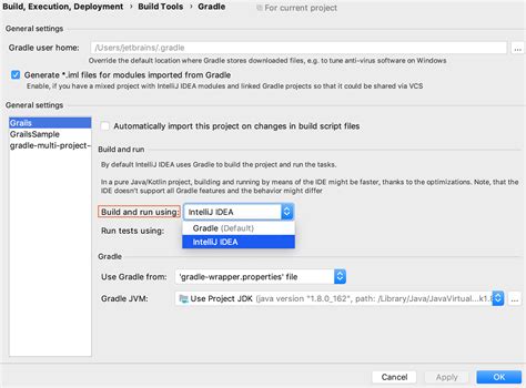 how to run a gradle project in intellij