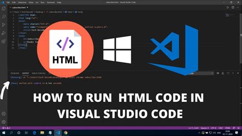 how to run a html code in visual studio