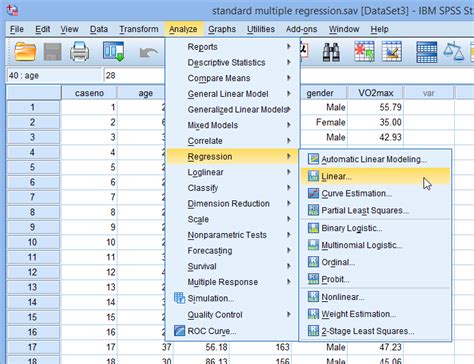 how to run a multiple regression analysis in spss