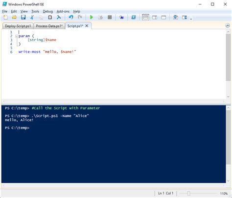 how to run a powershell script from command line with arguments