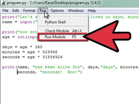 how to run a simple python program