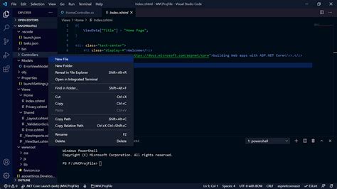 how to run asp net core in vs code