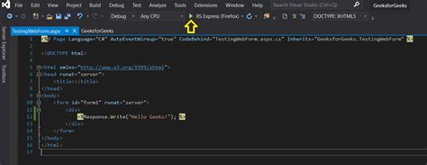 how to run asp net program in visual studio 2010