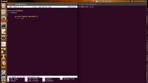 how to run c++ code in terminal in ubuntu