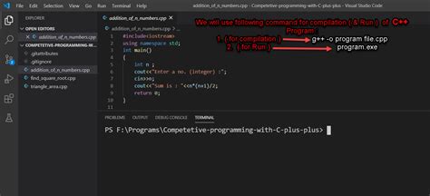 how to run c++ code in terminal windows
